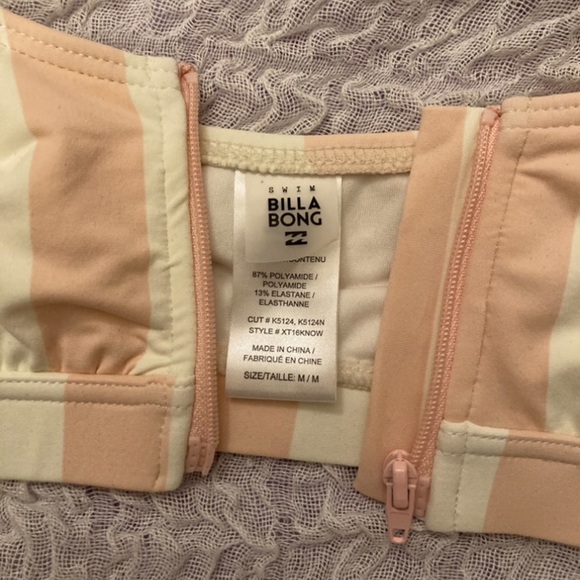 New Billabong No Worries zip bralette bikini top - Picture 4 of 5